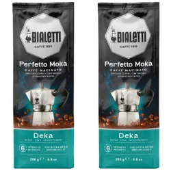 Bialetti Perfetto Moka Deka gemalen koffie 2 x 250 gram
