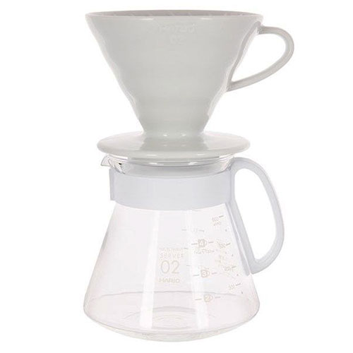Hario V60-02 Dripper Set Keramiek Wit 
