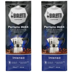 Bialetti Perfetto Moka Intenso gemalen koffie 2 x 250 gram