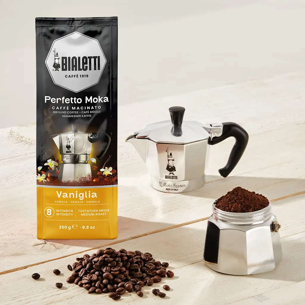 Bialetti Perfetto Moka Vaniglia koffie 250 gram