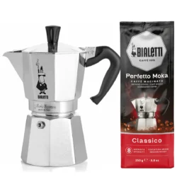 Bialetti Moka Express + Perfetto Moka Classico koffie 250gr