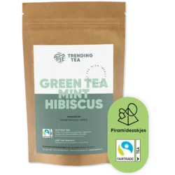 TrendingTea Green Tea Mint Hibiscus piramidezakjes 100st